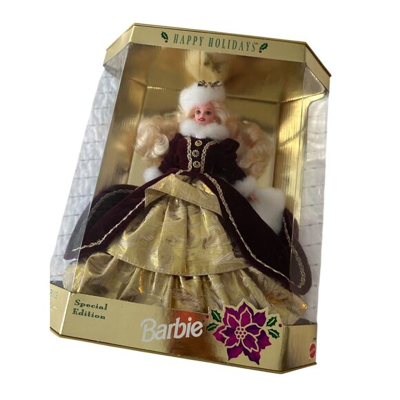 MATTEL Happy Holidays 1996 Limited Edition Blonde Barbie Doll NEW NIB - Picture 6 of 7